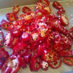 Step 1: Salting the sliced chili peppers overnight