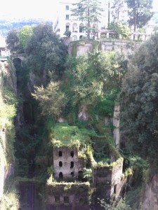 An old mill, locatedin a ravine just outside of the main square of Sorrento