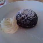 Chocolate Lava Cake served with whipped cream