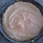 Batter for the cake in the prepared pan