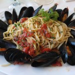 Spaghetti with Mussels & Cherry Tomatoes