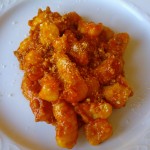 Another way to serve the Bolognese sauce, over gnocchi