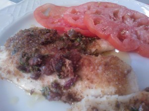 Baked Tilapia with the Olive-Caper Tapenade