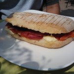 Panini with Ham, Mozzarella and Tomatoes