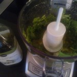 Fresh basil leaves and extra virgin olive oil