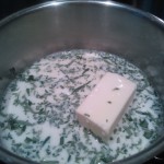 A mixture of rosemary, milk & butter for the mashed potatoes