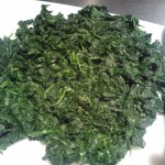 Chopped, sautéed spinach