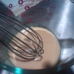 The first step of making the mayonnaise