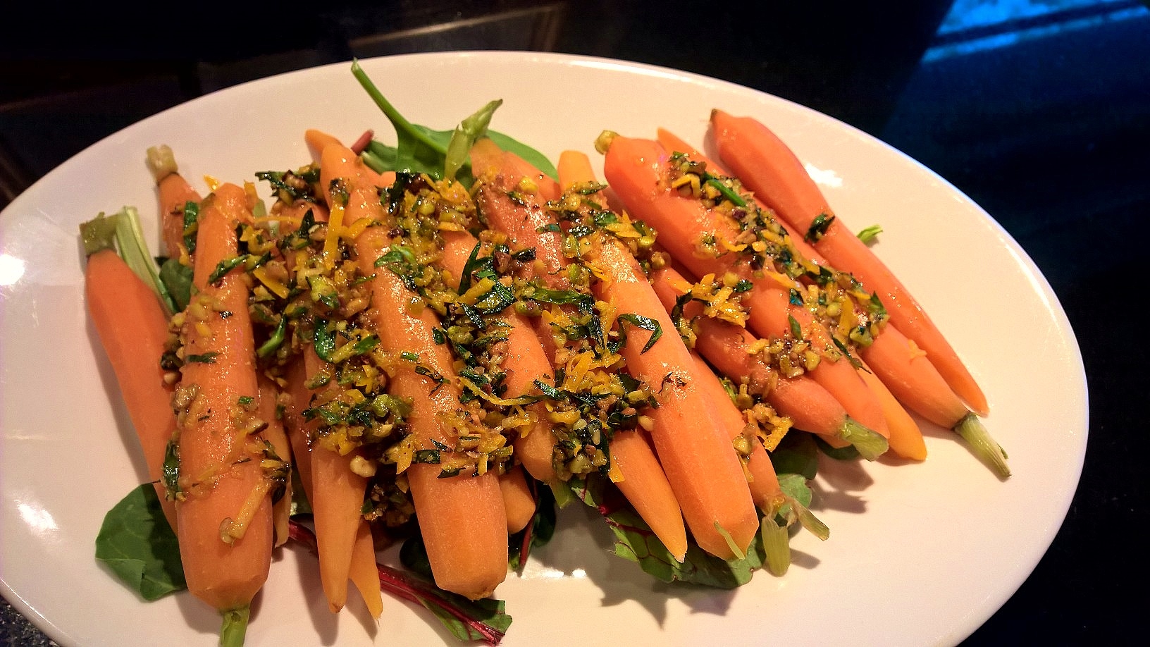 Baby Carrots with Pistachio Orange Tarragon Butter (1)