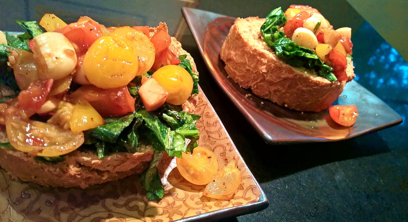 Tomato and Radish Greens Bread