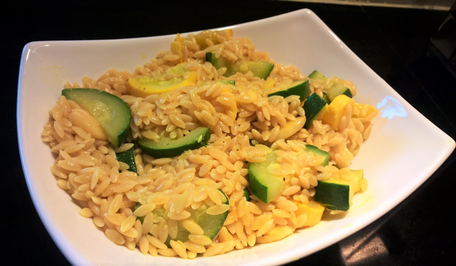 Orzo with Squash and Turmeric Butter