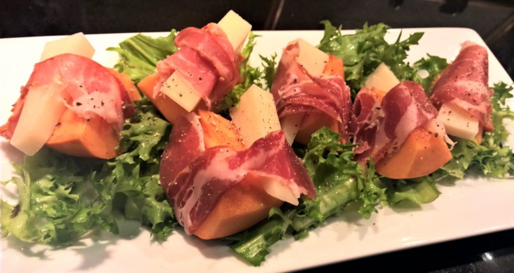 prosciutto-wrapped-persimmon-with-manchego